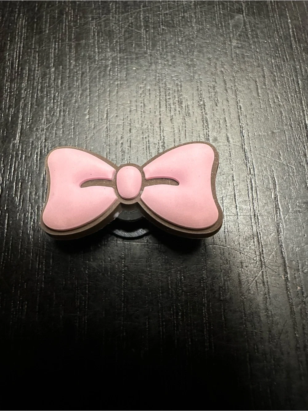 Pink Bow Shoe Charm